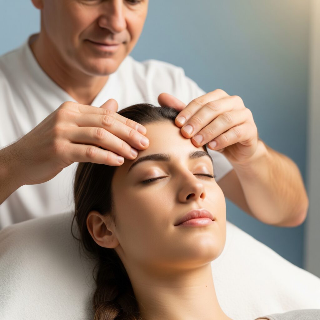 Qué beneficios tiene el masaje craneofacial para las migrañas