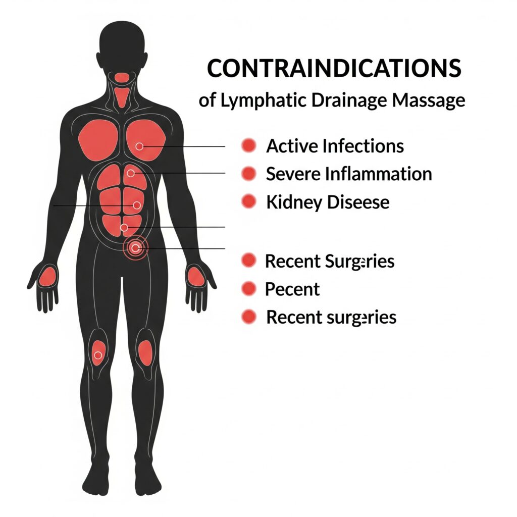 Qué contraindicaciones tiene el masaje de drenaje linfático