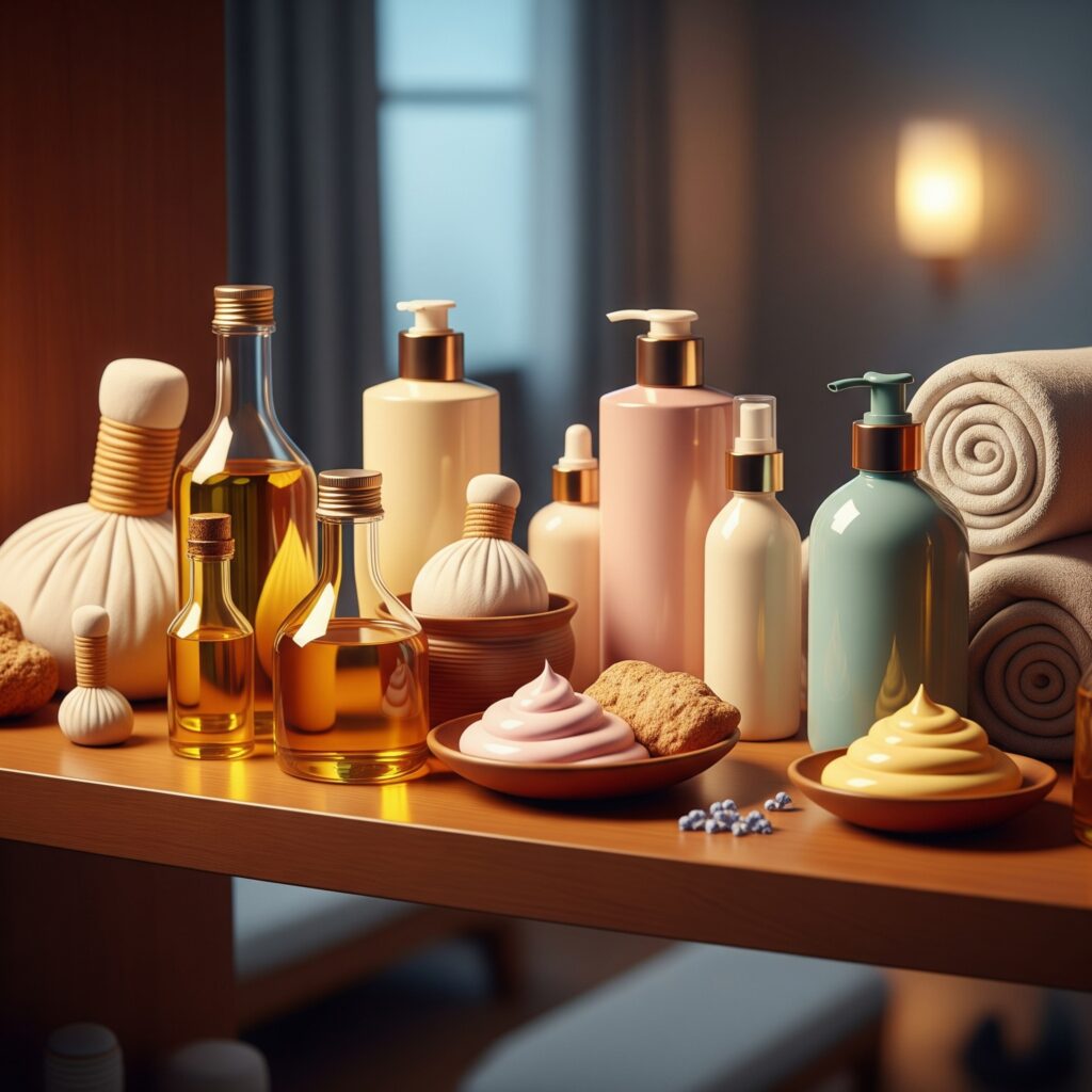 Qué productos se utilizan habitualmente en un masaje estético